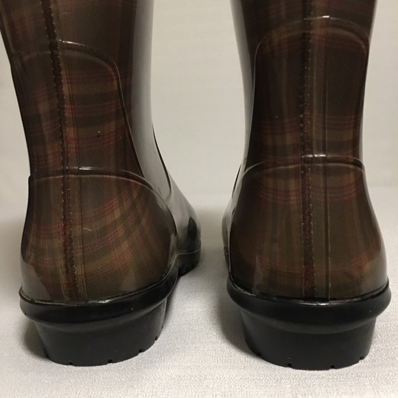 Ugg Waterproof Rain Boots Serpa or wool insoles Plaid Sz 7 EUC almost like new! - Picture 3 of 14